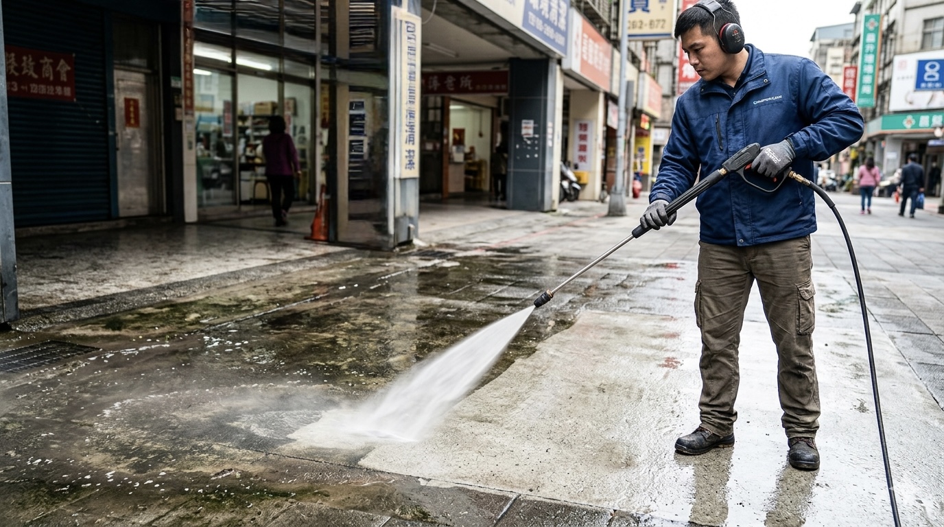 高壓清洗去除青苔