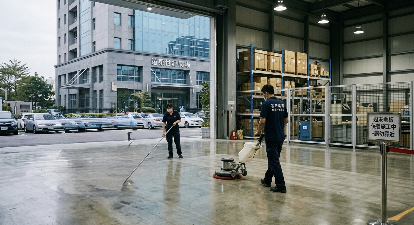 中和科技廠房地板清洗打蠟